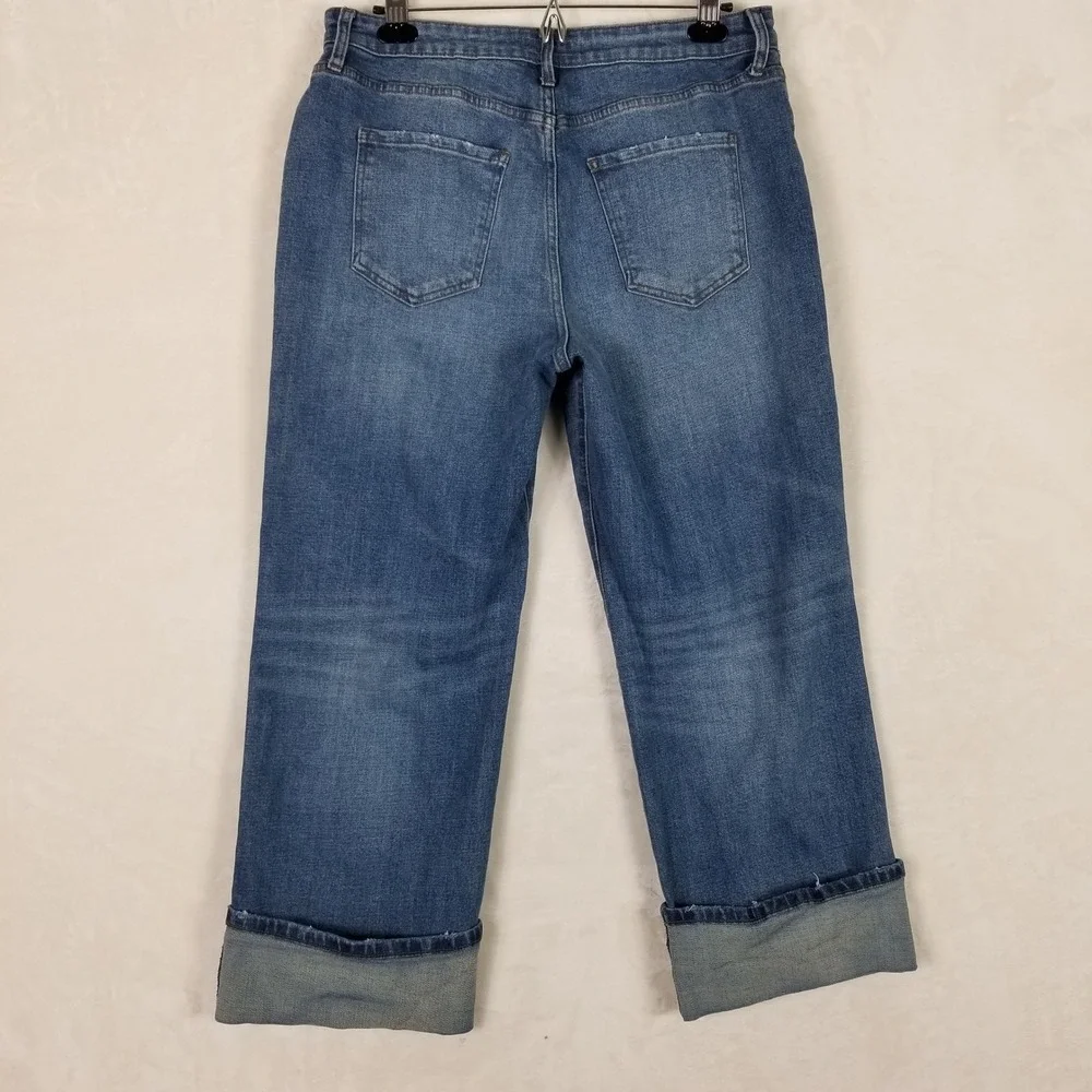 Kut from the Kloth Blue Wide Leg Cuffed Jeans